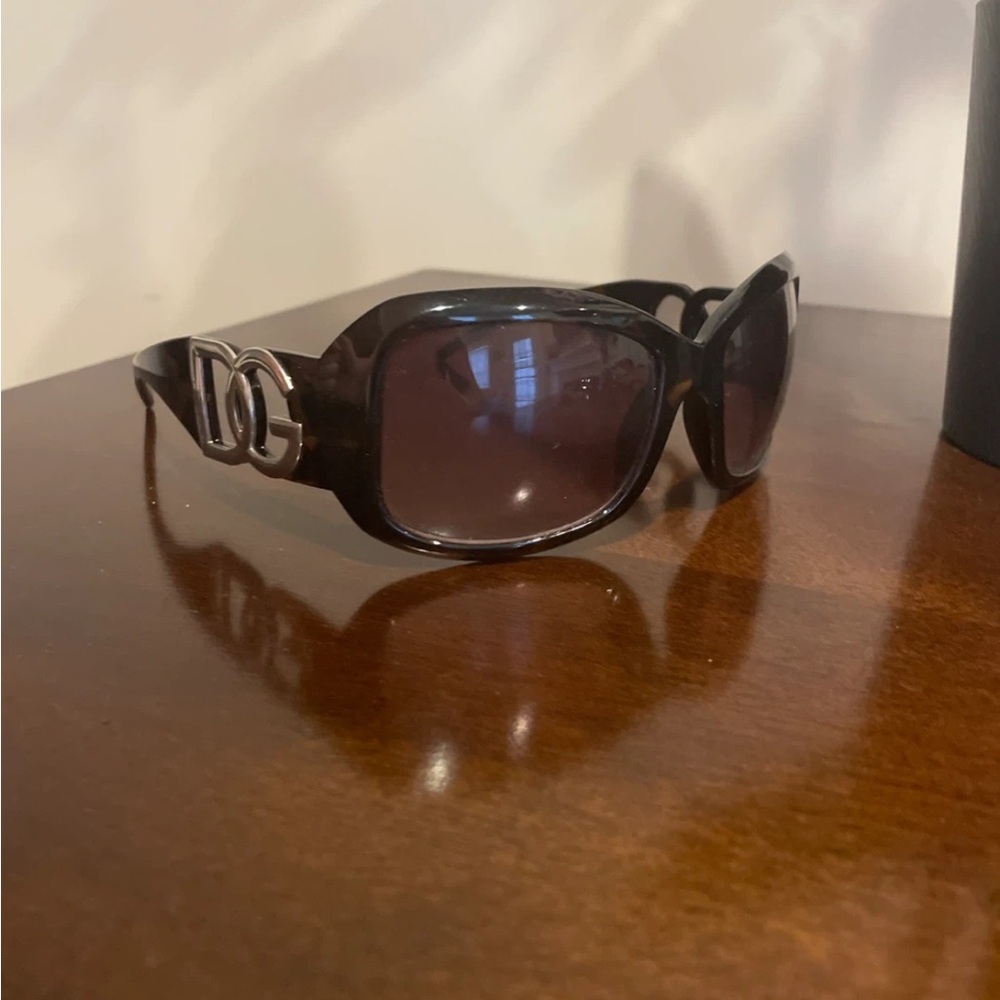 Dolce & Gabbana Black Sunglasses with Silver Logo